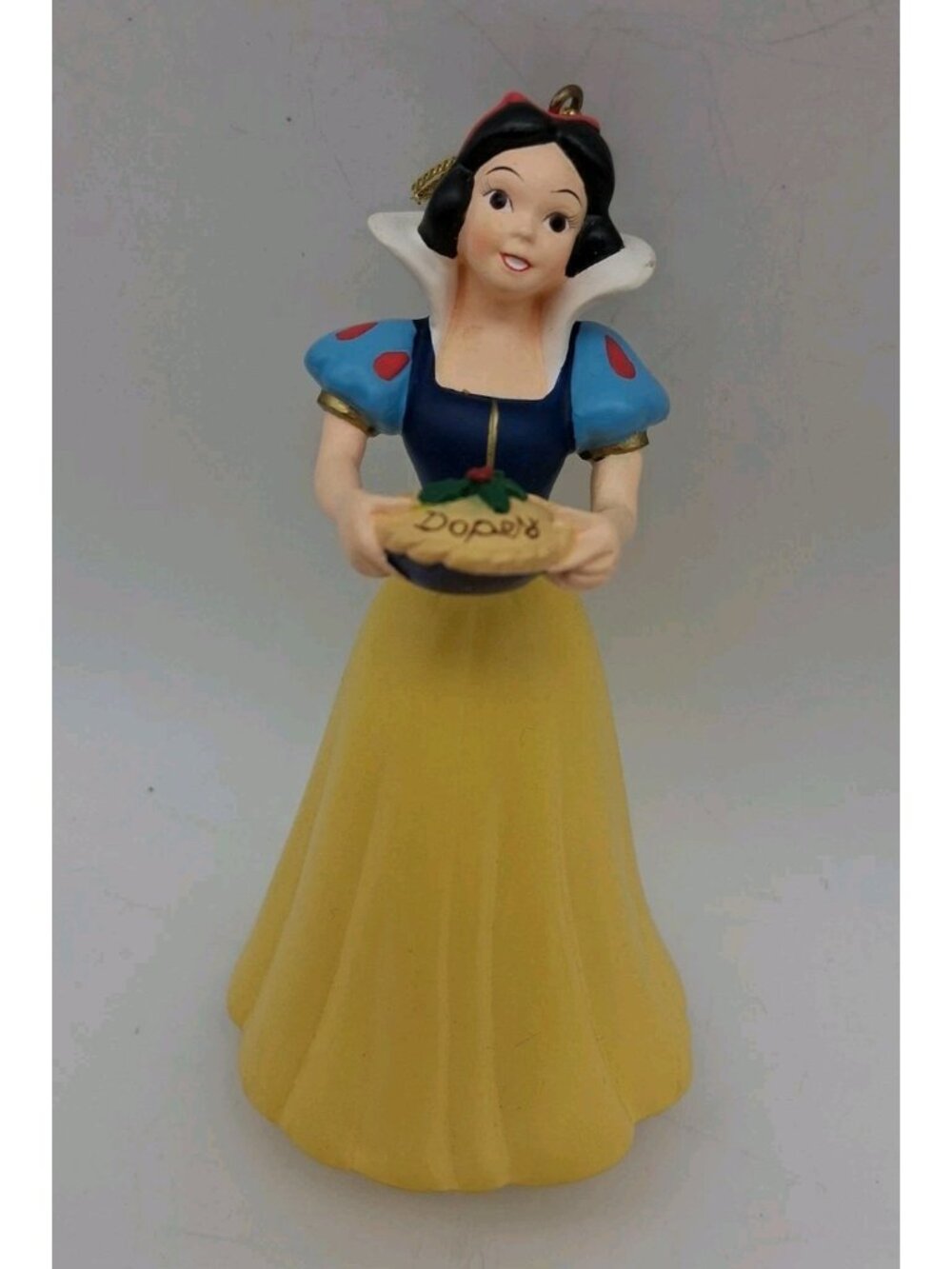 Disney Snow White Holding Dopey Pie Hanging Christmas Ornament
